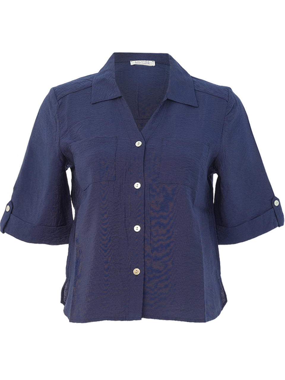 26180 Woven Blouse (NAVY)